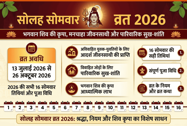 सोलह सोमवार व्रत 2026